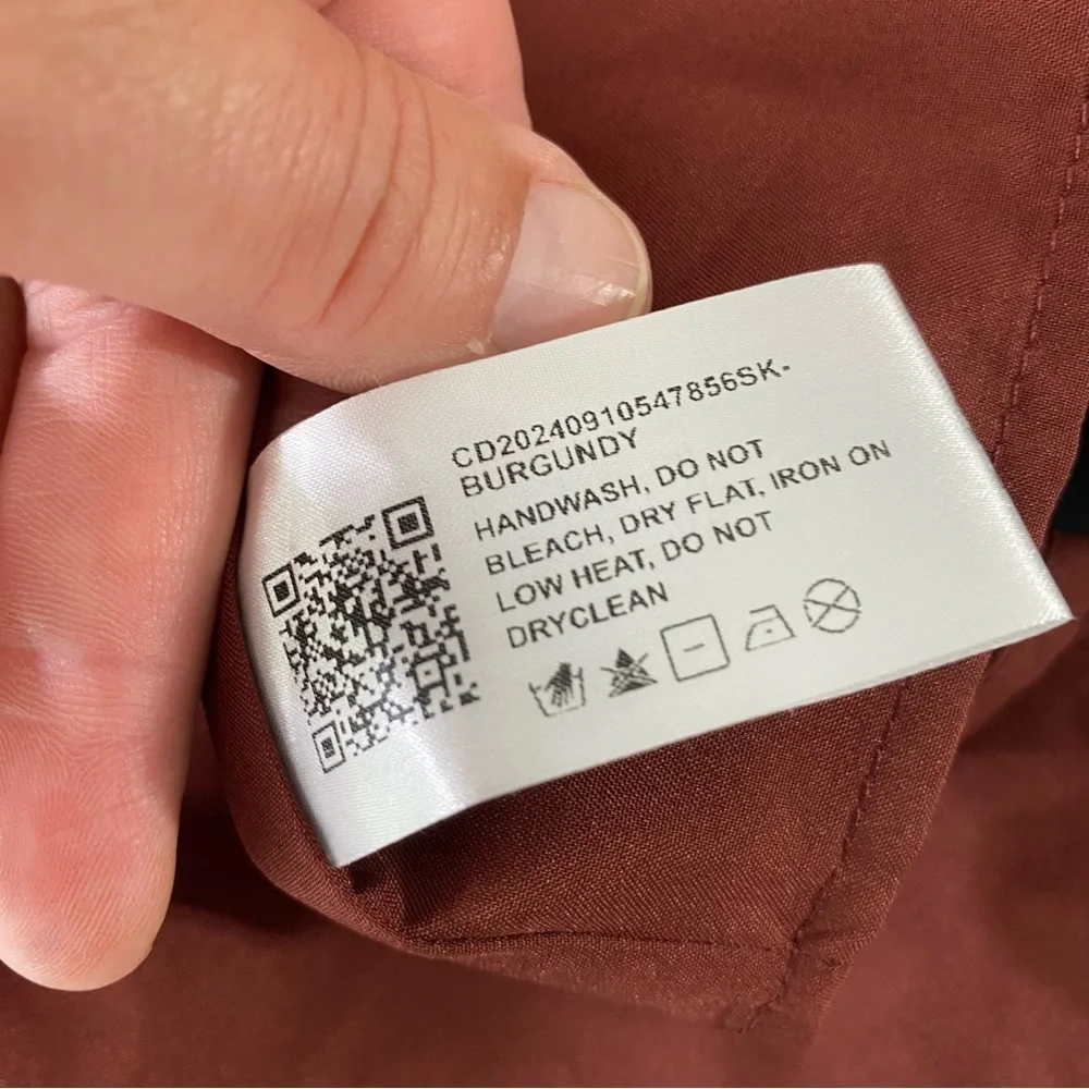 Cider Low‎ Rise Layered Skort Women’s Large Skater Shirt Velvet Dark Burgundy